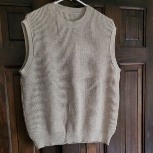 Beige Tan Sweater Vest
